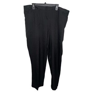 Oobe Women's Size 26/33 Black Dress Slacks Work Wear Pants With Stretchy Waist